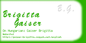 brigitta gaiser business card